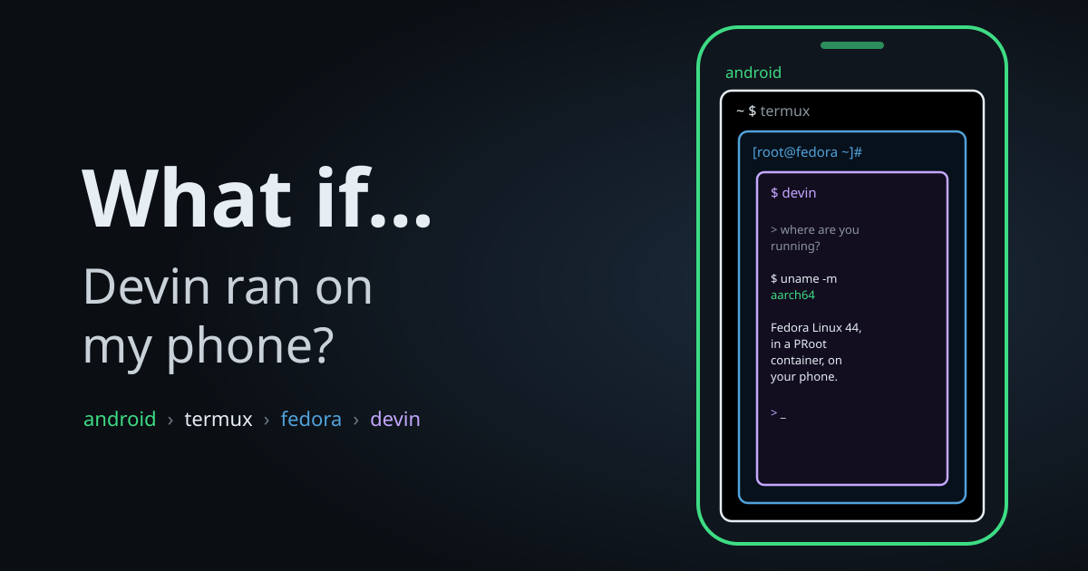 What If... Devin Ran on My Phone?